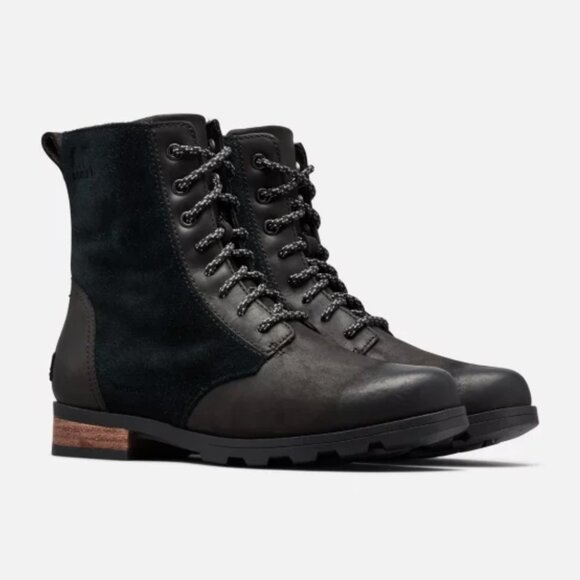 🍁🍂 NWT Sorel Emelie Short Lace Boot - Picture 1 of 7